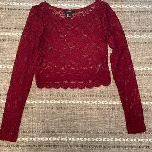 Forever 21 Small Lace Floral Top.